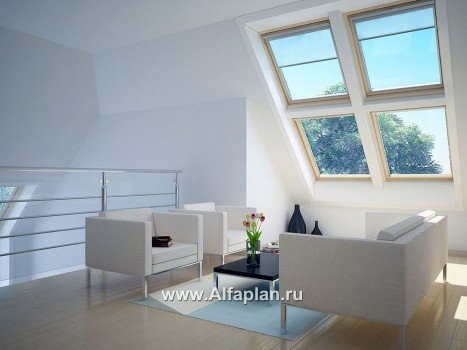 «Зонненхаус» -проект дома с мансардой,  с солнечной гостиной со вторым светом, с террасой - превью дополнительного изображения №3