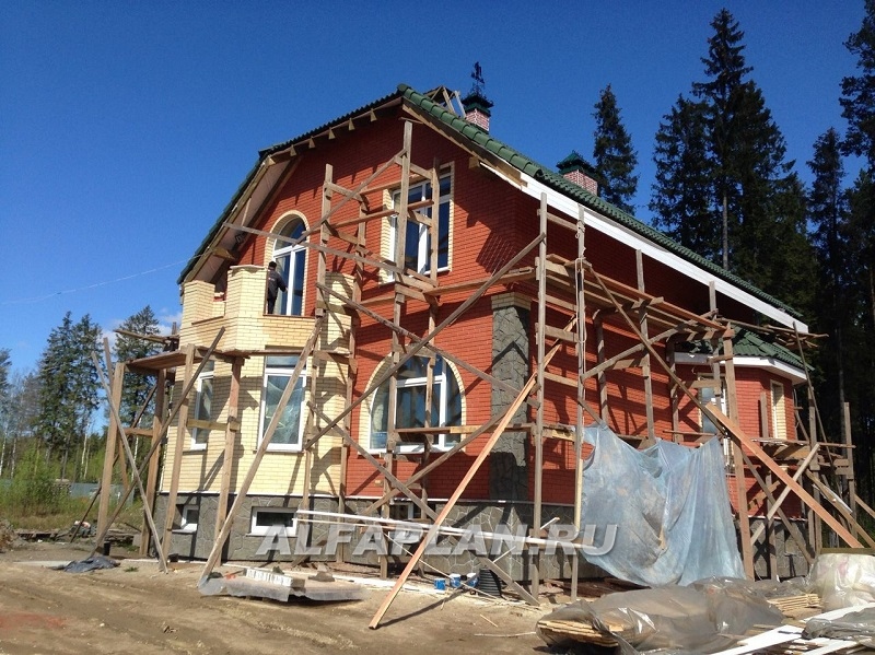 Строительство дома по проекту 70B - фото №2