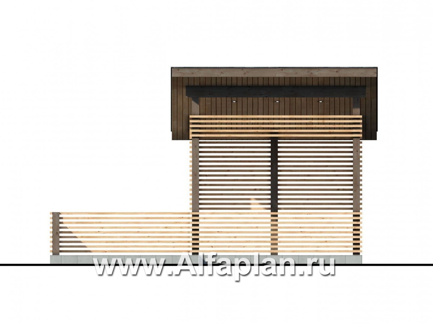 Проекты домов Альфаплан - Летняя кухня, современная элегантная беседка - изображение фасада №1