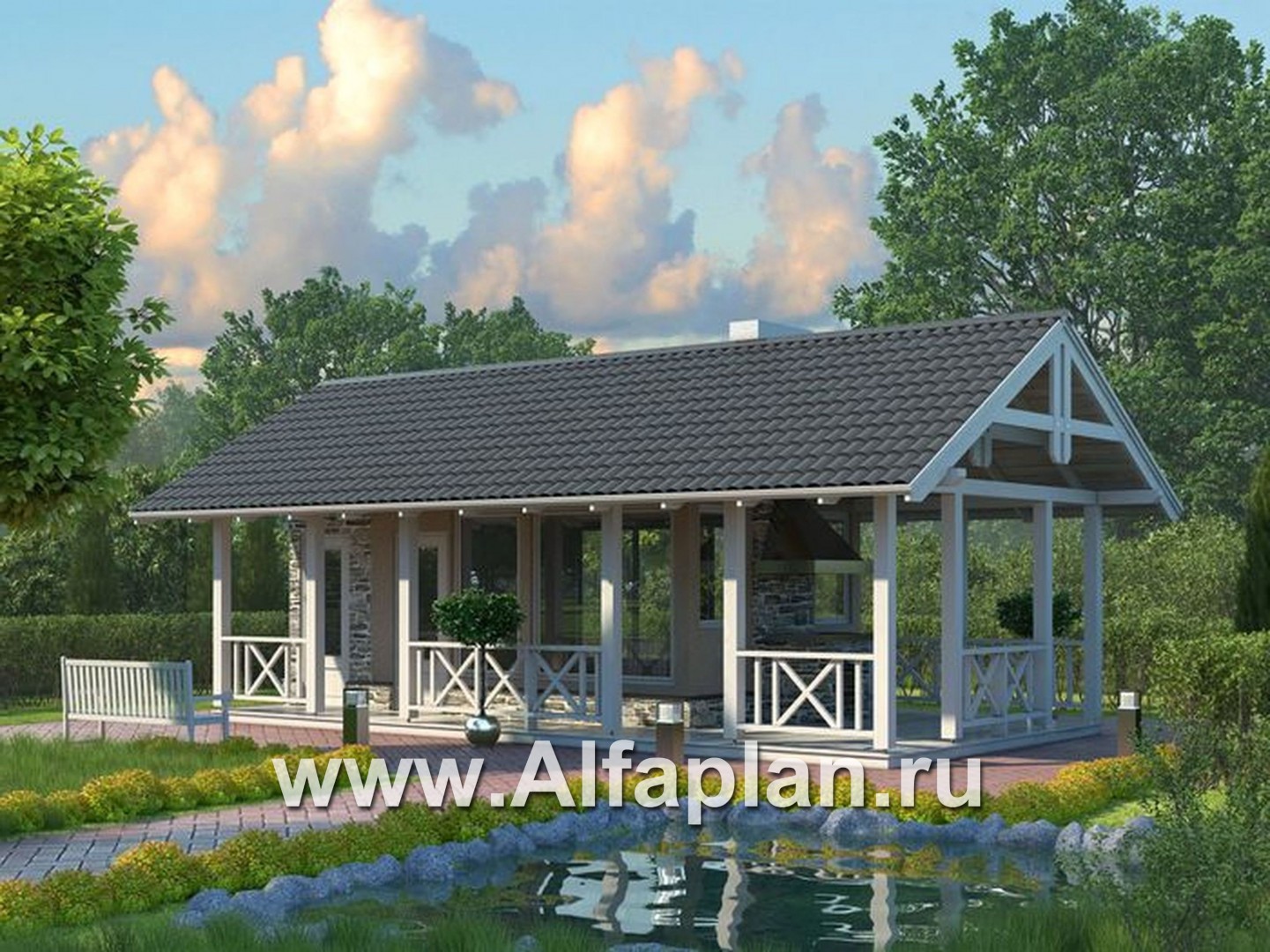 Проекты домов Альфаплан - Проект садовой беседки - основное изображение