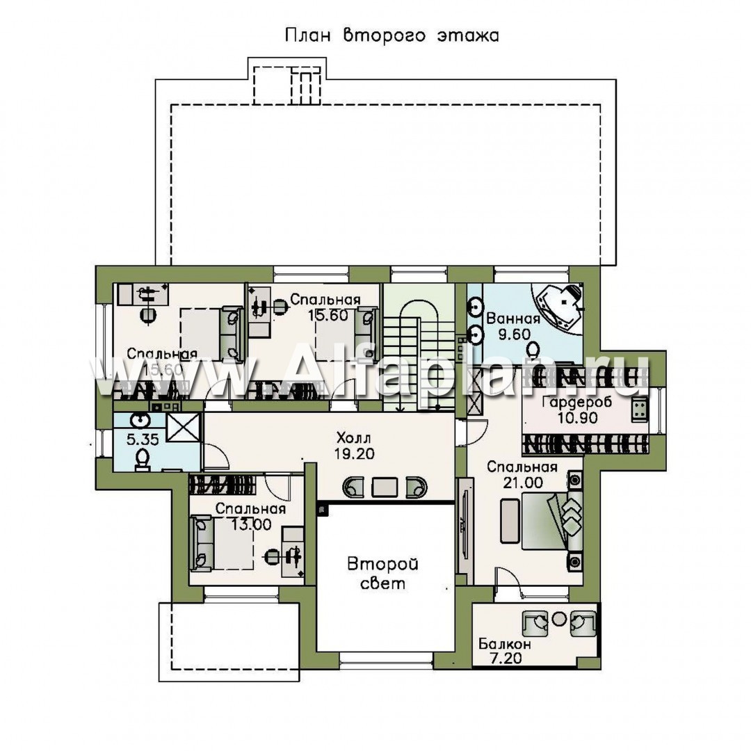 «Арно» - классический особняк с двусветной столовой и бассейном - план дома