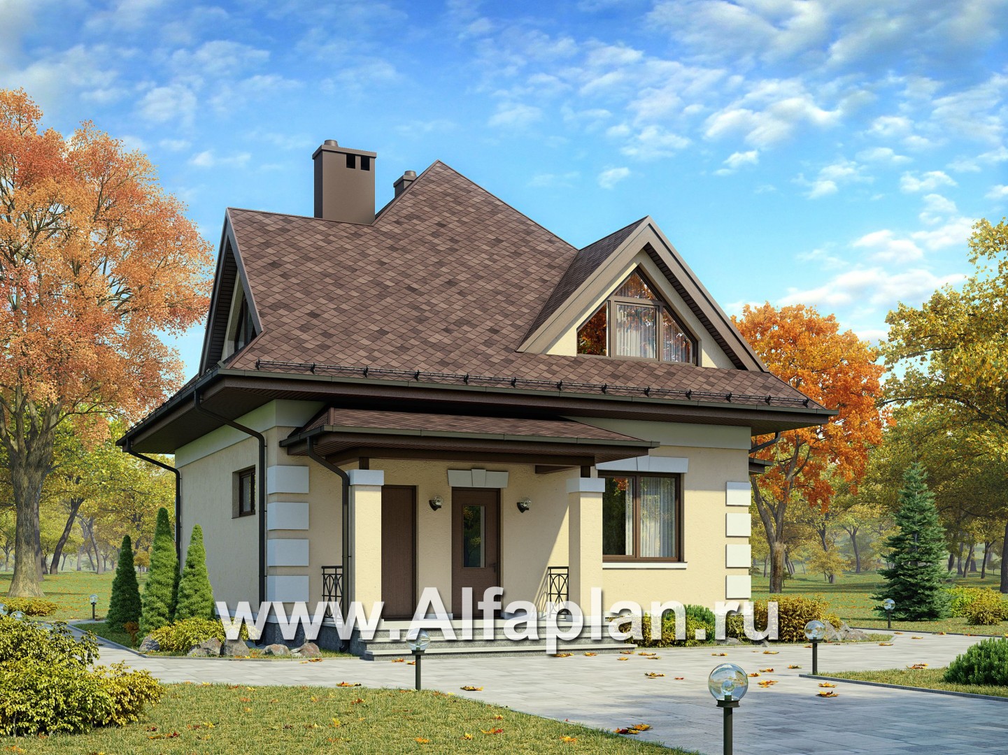Проекты домов Альфаплан - Экономичный дом для маленького участка - дополнительное изображение №1