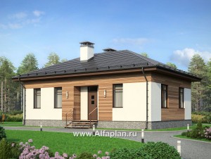 Проекты домов Альфаплан - Уютная дача для небольшой семьи - превью основного изображения