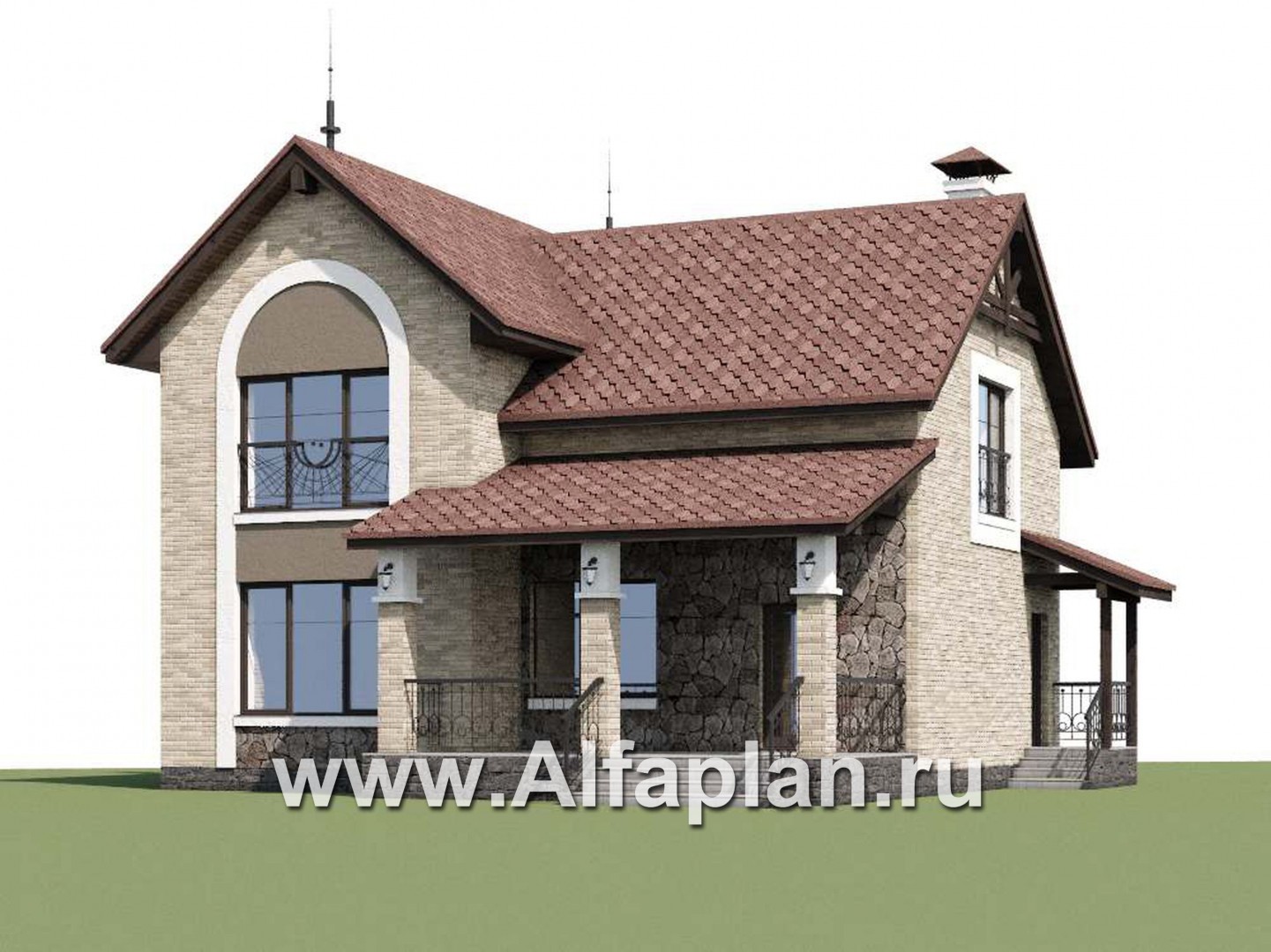 Проекты домов Альфаплан - «Огни залива» - проект дома с открытой планировкой - дополнительное изображение №1