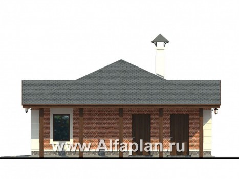 Проекты домов Альфаплан - Гараж на два автомобиля - превью фасада №2