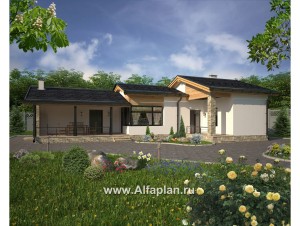 Проекты домов Альфаплан - Небольшой уютный дом для отдыха - превью основного изображения